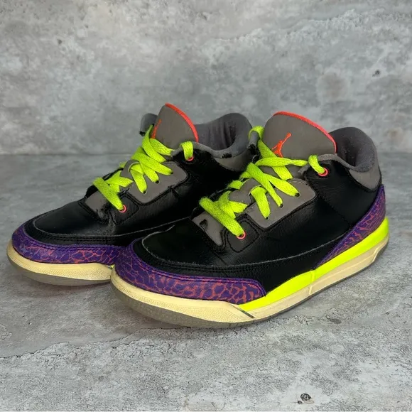Nike Girls Air Jordan 3 Retro Iii 441140-039 YOUTH Size 3Y