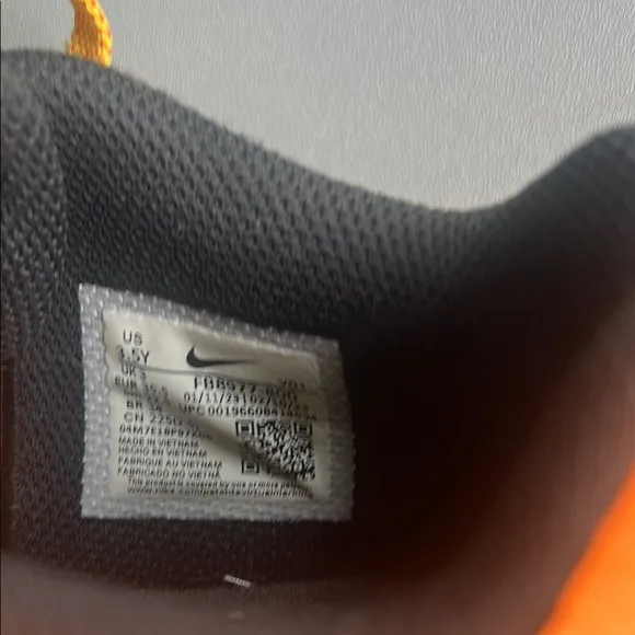Nike Ja 1 Bright Mandarin Size 3.5