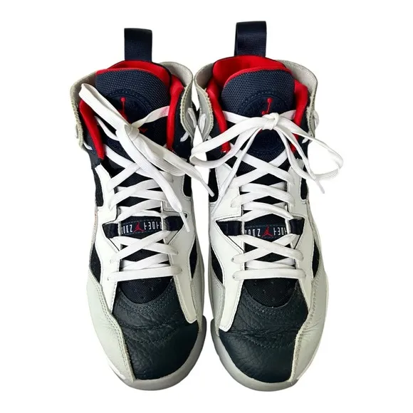 NIKE JORDAN Jumpman Two Trey Olympic Sneakers Leather Mid Tops Men’s Size 8 EC