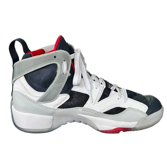 NIKE JORDAN Jumpman Two Trey Olympic Sneakers Leather Mid Tops Men’s Size 8 EC