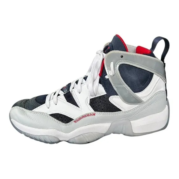 NIKE JORDAN Jumpman Two Trey Olympic Sneakers Leather Mid Tops Men’s Size 8 EC