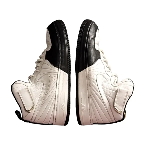 NIKE JORDANS AF1 Fusion Air Force 1 AFJ12 Size 10.5 White Black Taxi 317742