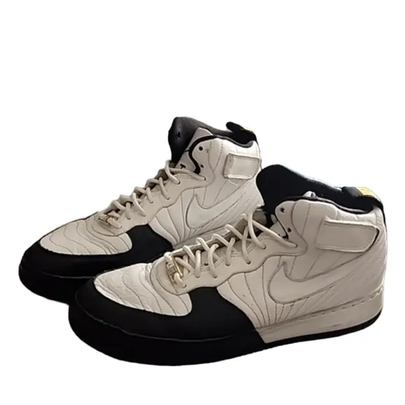 NIKE JORDANS AF1 Fusion Air Force 1 AFJ12 Size 10.5 White Black Taxi 317742