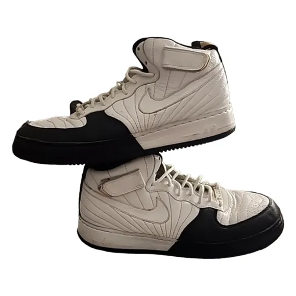NIKE JORDANS AF1 Fusion Air Force 1 AFJ12 Size 10.5 White Black Taxi 317742