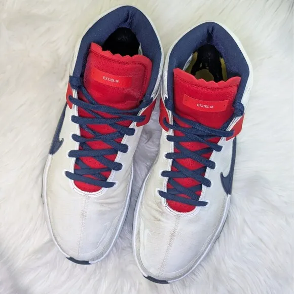 Nike KD 13 Shoes Men Size 12.5 White Red Blue Basketball Kevin Durant | VKTRY