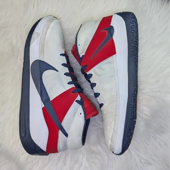 Nike KD 13 Shoes Men Size 12.5 White Red Blue Basketball Kevin Durant | VKTRY