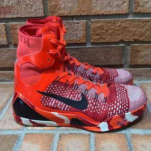 Nike Kobe 9 Elite Protro High Basketball Shoes size 7 Bright Crimson/Black-White
