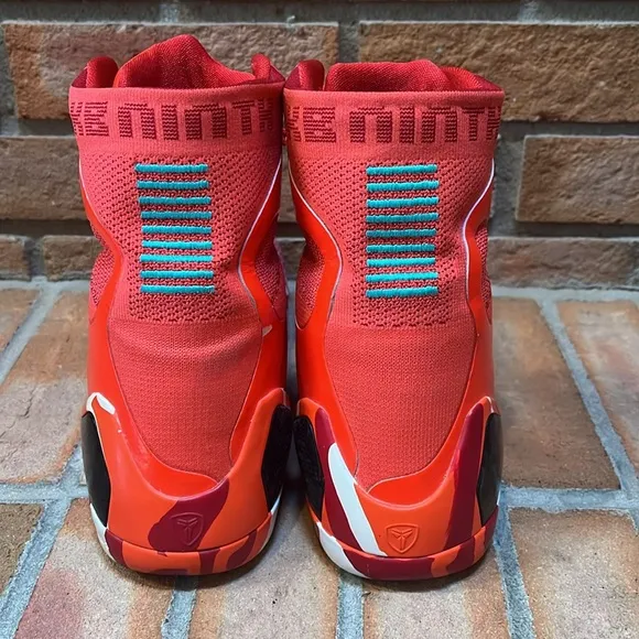 Nike Kobe 9 Elite Protro High Basketball Shoes size 7 Bright Crimson/Black-White