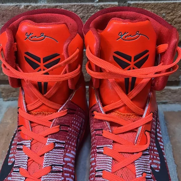 Nike Kobe 9 Elite Protro High Basketball Shoes size 7 Bright Crimson/Black-White