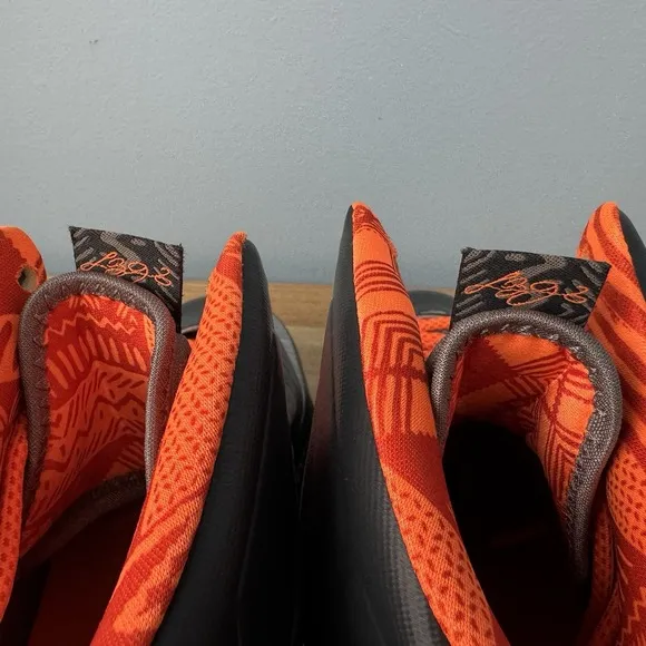 Nike Lebron 10 Men's Size 14 BHM Black History Orange Silver Shoes 583109-001