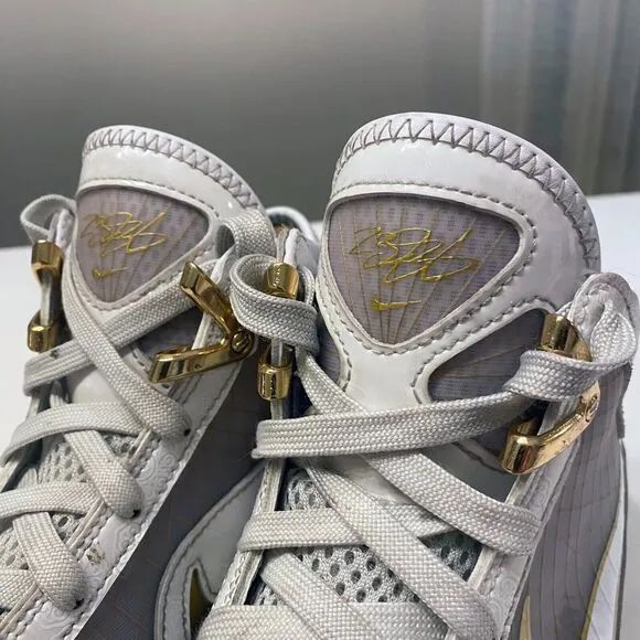 Nike LeBron 7 Retro Youth China Moon Gold‎ White Sneakers US Size 5.5Y