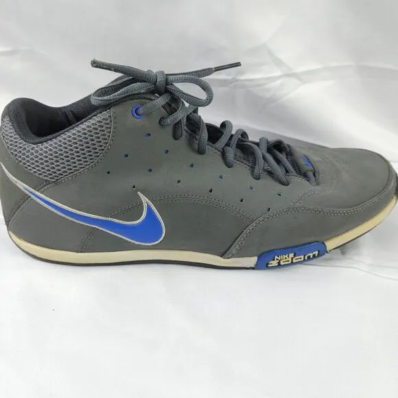 Nike Mens 11.5 Gray Air ZOOM HOOP LE LOW STEVE NASH Basketball Shoes 318854-041