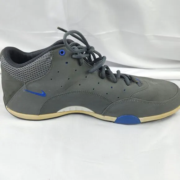 Nike Mens 11.5 Gray Air ZOOM HOOP LE LOW STEVE NASH Basketball Shoes 318854-041