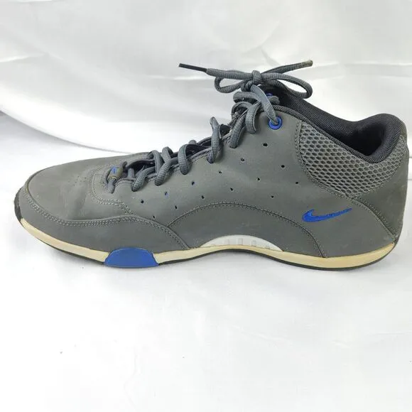 Nike Mens 11.5 Gray Air ZOOM HOOP LE LOW STEVE NASH Basketball Shoes 318854-041