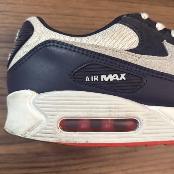 Nike Men’s Air Max 90 Low Navy Crimson Shoes