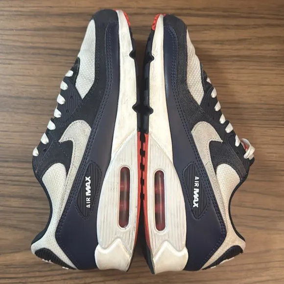 Nike Men’s Air Max 90 Low Navy Crimson Shoes