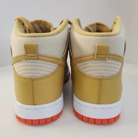 Nike Mens Dunk High DD1399 101 Syracuse - Size,   Gold Wheat Gold, 11 US