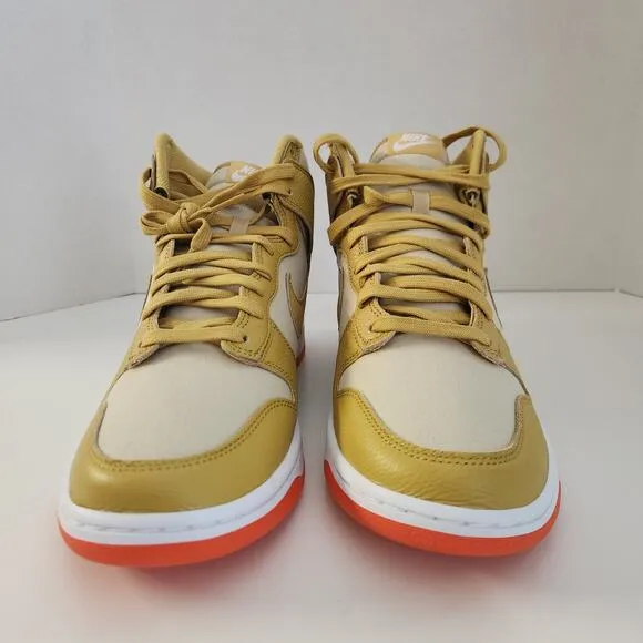 Nike Mens Dunk High DD1399 101 Syracuse - Size,   Gold Wheat Gold, 11 US