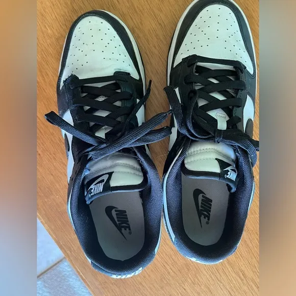 Nike Men's Dunk Low Black and White Shoes