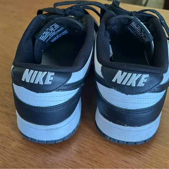 Nike Men's Dunk Low Black and White Shoes