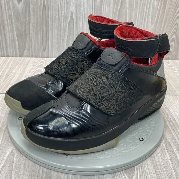 Nike Mens Air Jordan 20 Retro 2015 Stealth Black Red Shoes 310455-002 Sz 9.5