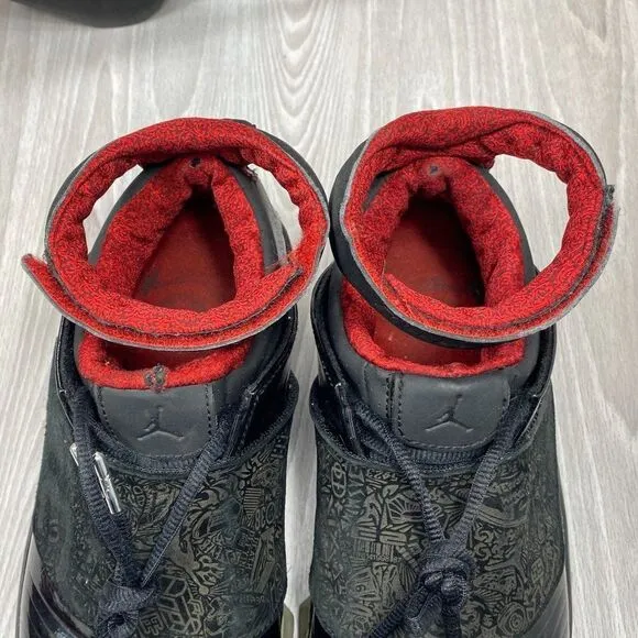 Nike Mens Air Jordan 20 Retro 2015 Stealth Black Red Shoes 310455-002 Sz 9.5