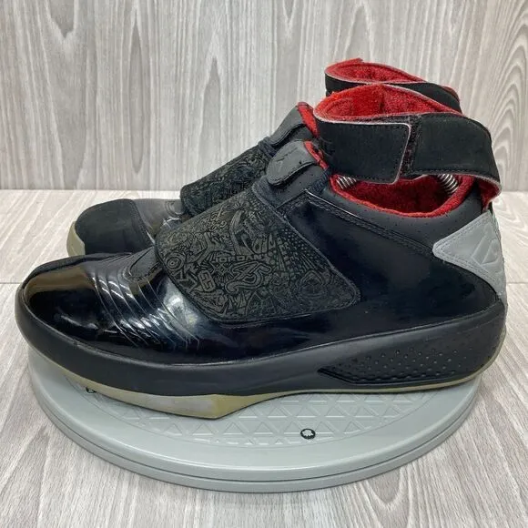 Nike Mens Air Jordan 20 Retro 2015 Stealth Black Red Shoes 310455-002 Sz 9.5