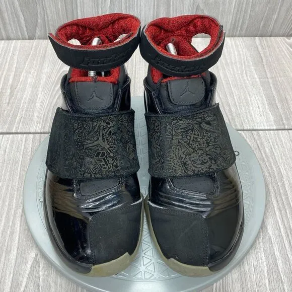 Nike Mens Air Jordan 20 Retro 2015 Stealth Black Red Shoes 310455-002 Sz 9.5