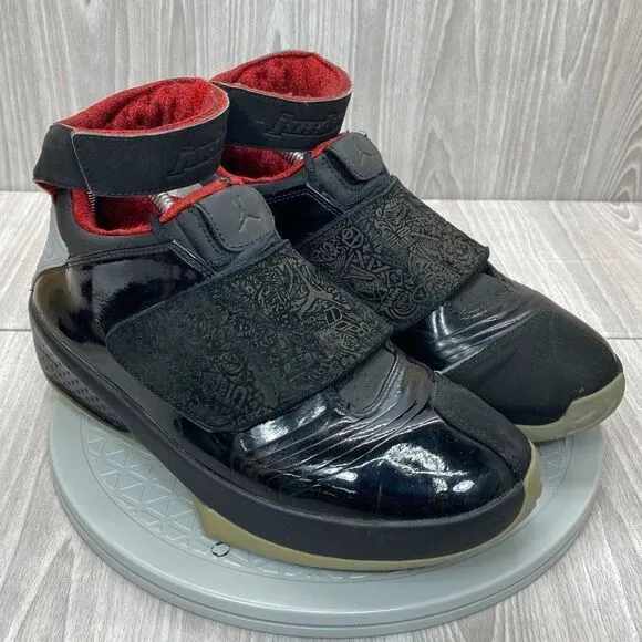 Nike Mens Air Jordan 20 Retro 2015 Stealth Black Red Shoes 310455-002 Sz 9.5