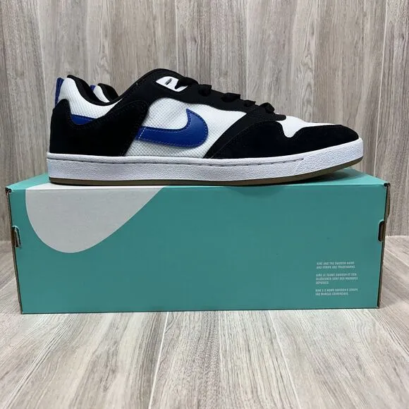 Nike SB Alleyoop White Team Royal Blue Black CJ0882-104 Skate Shoes Men’s Sz 13