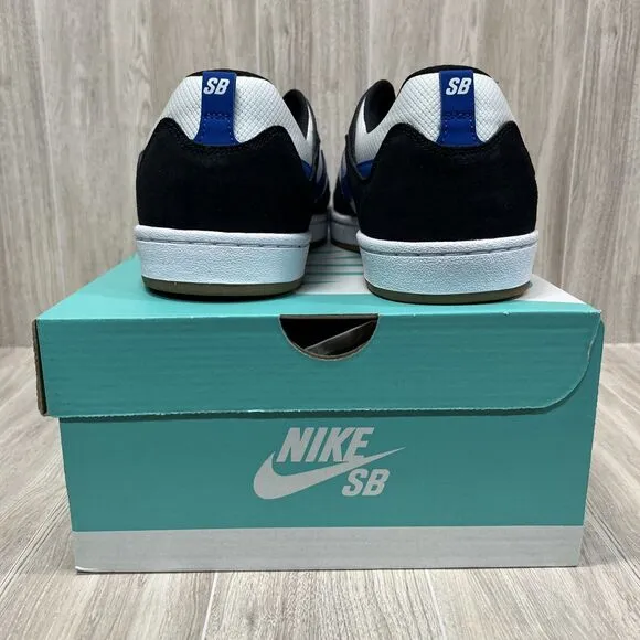 Nike SB Alleyoop White Team Royal Blue Black CJ0882-104 Skate Shoes Men’s Sz 13