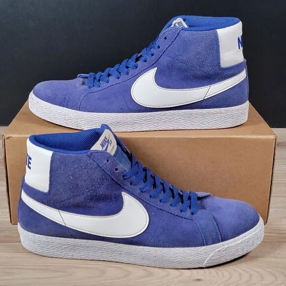 Nike SB Blazer Mid Shoes Mens Size 11 Blue White Skate Athletic 864349-403