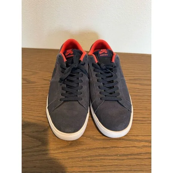 Nike SB Blazer Vapor Low 878365-441 Skate Shoes Navy Red White Men's 12 Suede