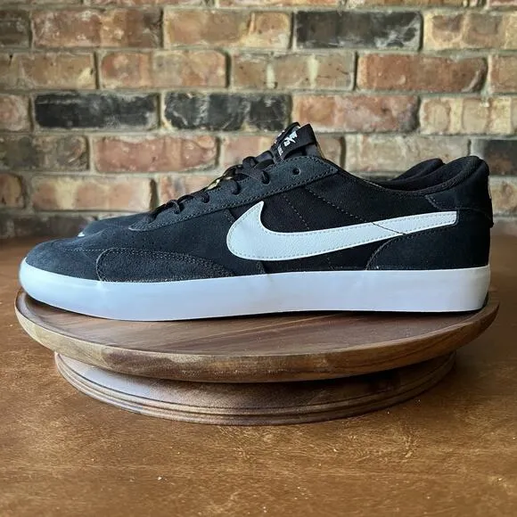 Nike SB Heritage Vulc Black White Skate Sneaker Shoes CD5010-003 Men's Size 10