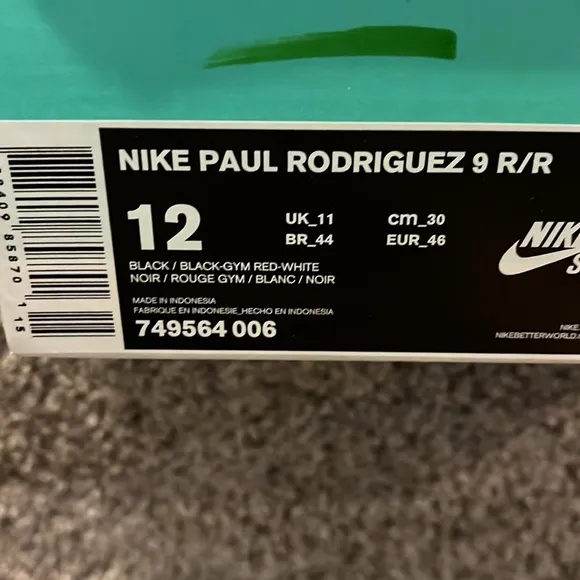 Nike SB Paul Rodriguez 9 R/R shoes sneakers skate P Rod 749564 006 mens 12