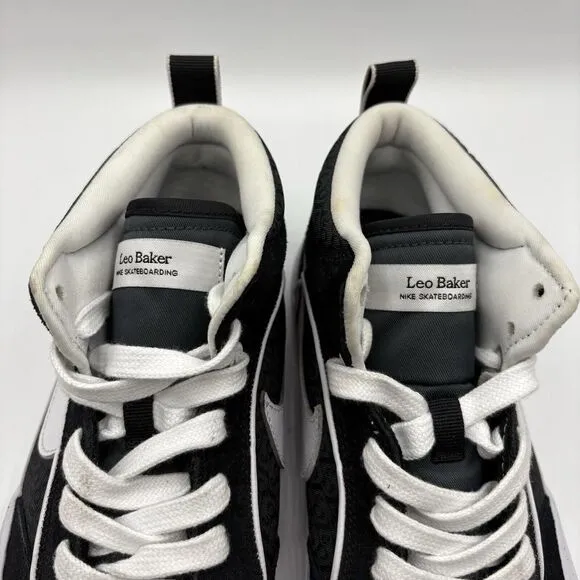 Nike SB React‎ Leo Skate Shoes Men Size 11.5 Black White Sneakers DX4361-001