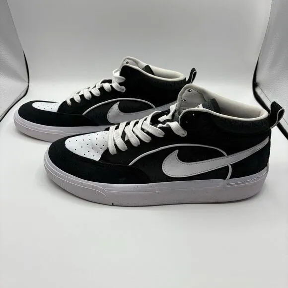 Nike SB React‎ Leo Skate Shoes Men Size 11.5 Black White Sneakers DX4361-001