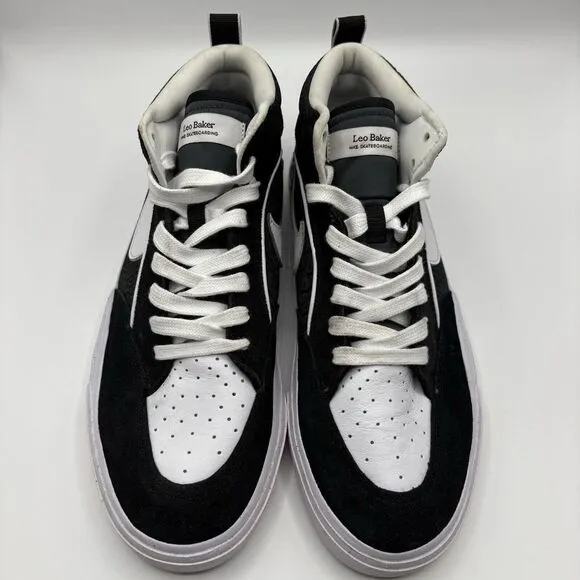 Nike SB React‎ Leo Skate Shoes Men Size 11.5 Black White Sneakers DX4361-001