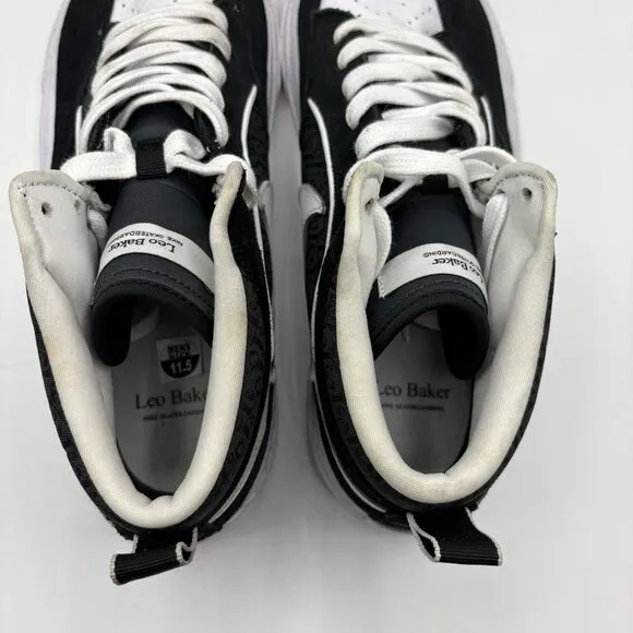 Nike SB React‎ Leo Skate Shoes Men Size 11.5 Black White Sneakers DX4361-001