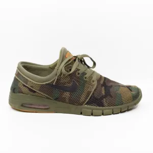 NIKE SB Stefan Janoski Max Iguana Camo Skate Shoes Green 631303-203 Mens Sz 10.5