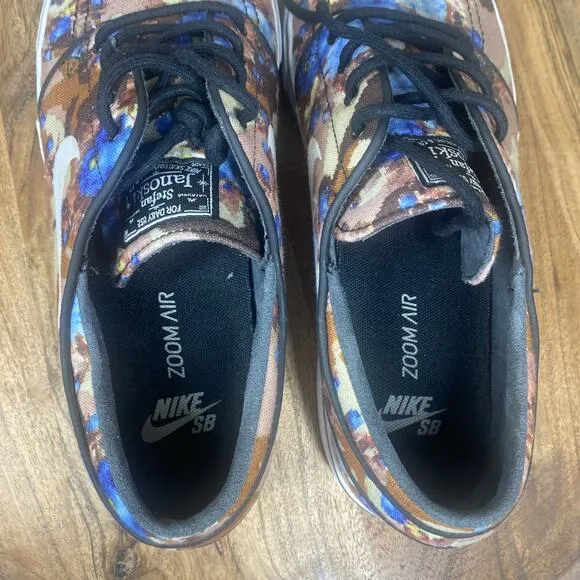 Nike SB Zoom Stefan Janoski Premium Blue Digi Floral Mens Blue Size 9 Shoes