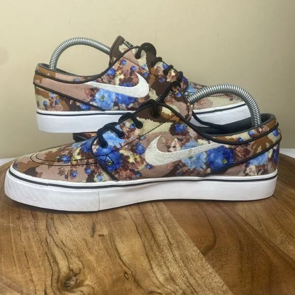 Nike SB Zoom Stefan Janoski Premium Blue Digi Floral Mens Blue Size 9 Shoes