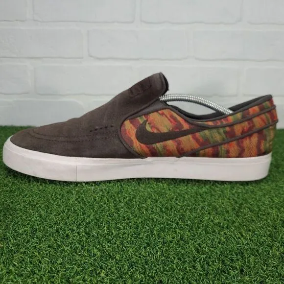 Nike SB Zoom Stefan Janoski Slip On 833582-200 Brown Skater‎ Shoes Men Size 13