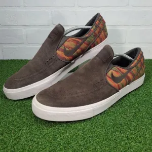 Nike SB Zoom Stefan Janoski Slip On 833582-200 Brown Skater‎ Shoes Men Size 13