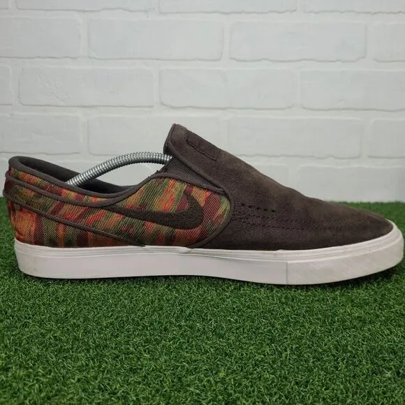 Nike SB Zoom Stefan Janoski Slip On 833582-200 Brown Skater‎ Shoes Men Size 13