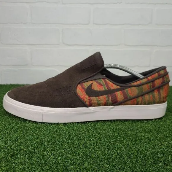 Nike SB Zoom Stefan Janoski Slip On 833582-200 Brown Skater‎ Shoes Men Size 13