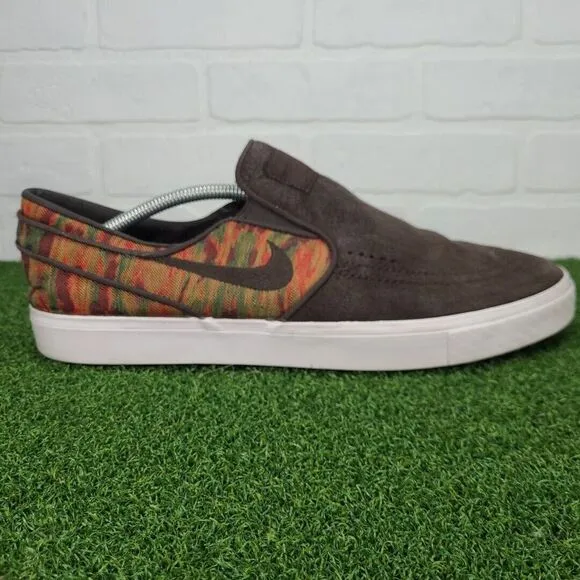 Nike SB Zoom Stefan Janoski Slip On 833582-200 Brown Skater‎ Shoes Men Size 13