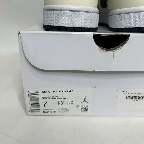 Nike Shoes Air Jordan 1 Mid Retro WMNS “Coconut Milk” 2024