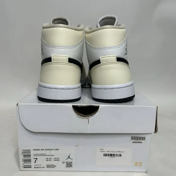 Nike Shoes Air Jordan 1 Mid Retro WMNS “Coconut Milk” 2024
