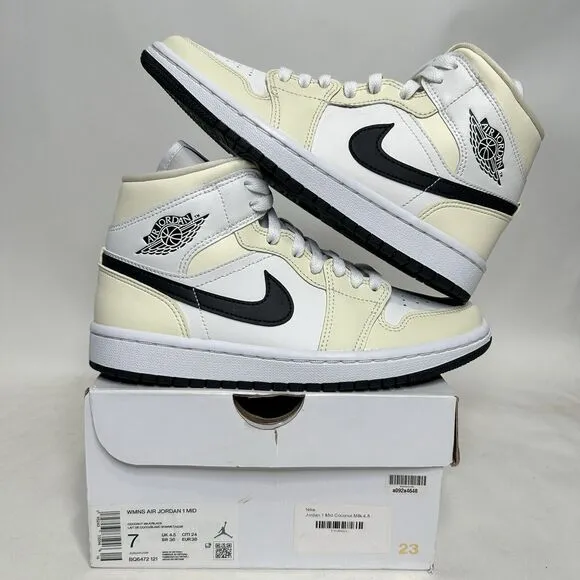Nike Shoes Air Jordan 1 Mid Retro WMNS “Coconut Milk” 2024